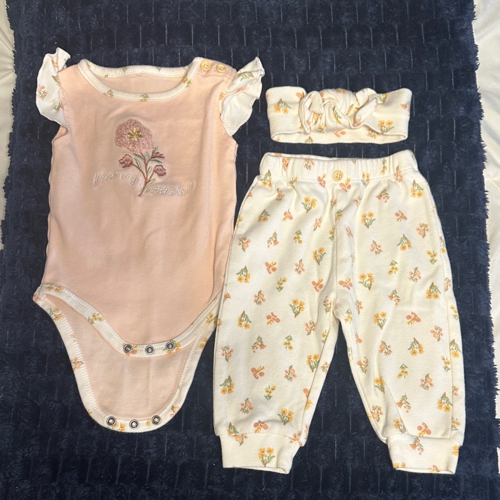 Floral Baby Outfit Set
